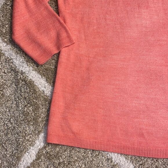 Ruby Road Sequined Two Toned 3/4 Sleeve Lightweight Sweater - Picture 5 of 7